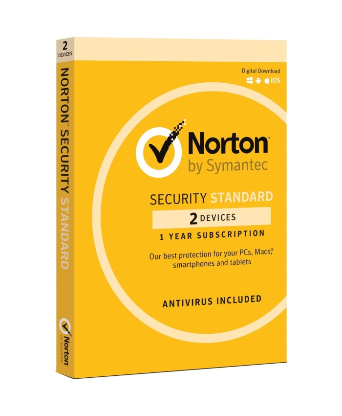 Norton Security Standard 3.0 AU 1 Year, 2 Multi Device with media